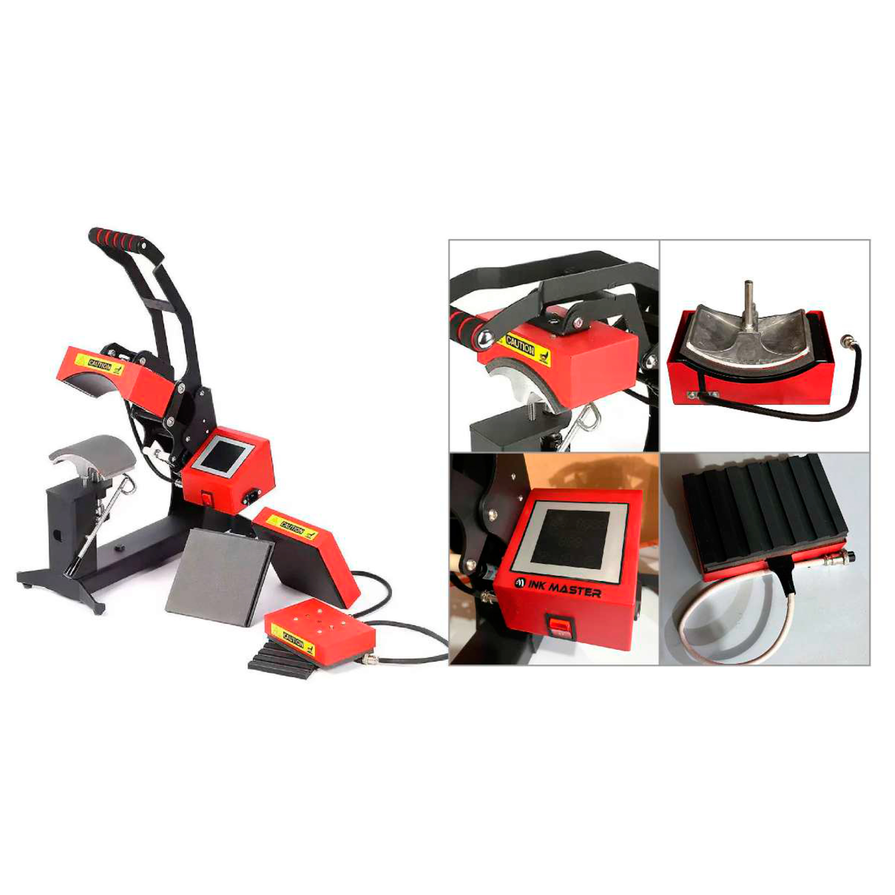 Estampadora de Gorra 3 en 1 Profesional - Prensa Térmica Multiusos STP301 (110V) | Agencia Textil