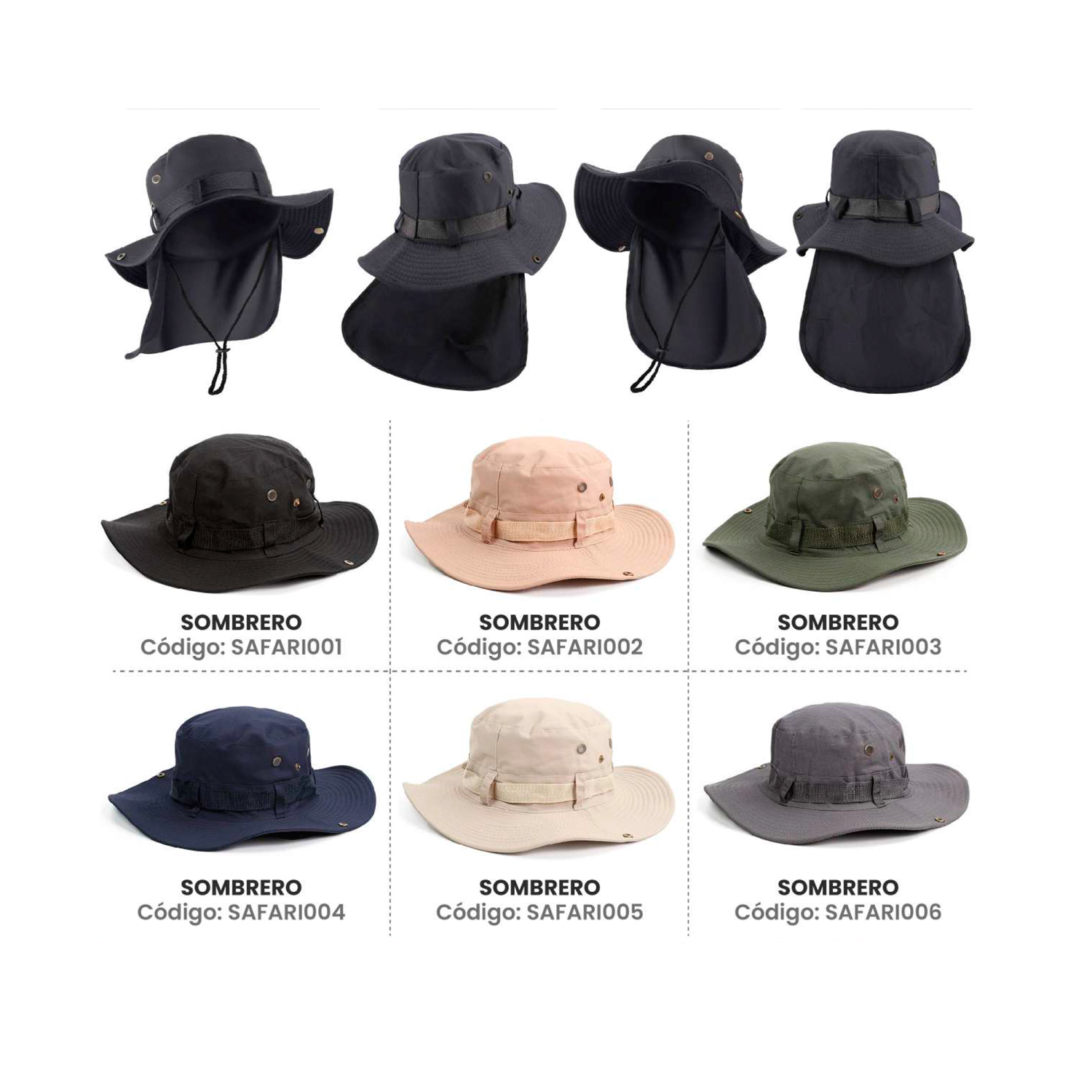 Sombrero Safari Publicitario (X/DOCENA) Agencia Textil